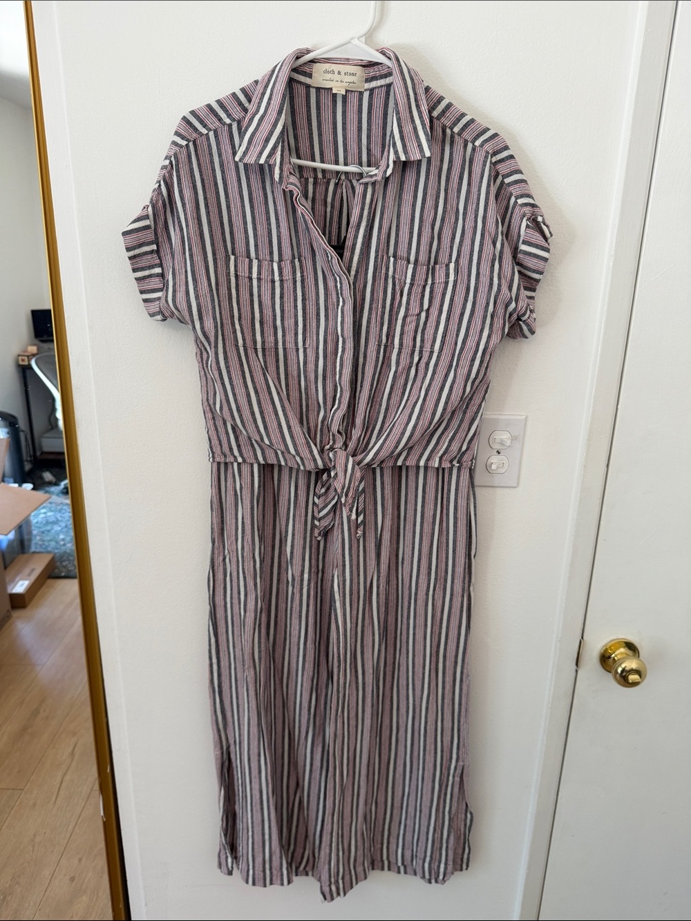 Striped Tie-Front Midi 2 Piece set by Cloth & Stone